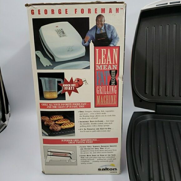 George Foreman Family Size Plus Grill with Cookbook GR26CB EXTRA LARGE XL White - Picture 13 of 16